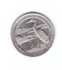 Moneda SUA 25 centi/quarter dollar 2015 D, Delaware Bombay Hook, stare buna, America de Nord, Cupru-Nichel