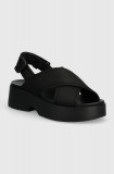 Camper sandale Tasha femei, culoarea negru, cu platforma, K201610.001