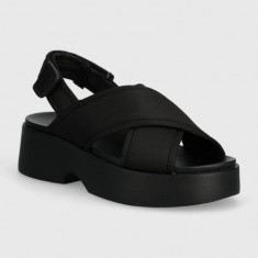 Camper sandale Tasha femei, culoarea negru, cu platforma, K201610.001