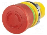 Comutator de siguranţă 22mm EAO Poz.i stab 2 roşie fără IP65