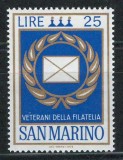 San Marino 1972 Mi 1015 MNH - Acordarea insignei &bdquo;Veteran al filateliei&rdquo;