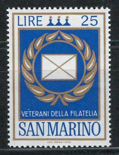 San Marino 1972 Mi 1015 MNH - Acordarea insignei &bdquo;Veteran al filateliei&rdquo;
