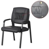 Cumpara ieftin Scaun de conferinta, tapiterie piele ecologica si spuma, cotiere captusite, inaltime 91 cm, RESIGILAT