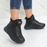 Cumpara ieftin Sneakers dama Imblaniti Negri din Piele Ecologica Kandela, 37