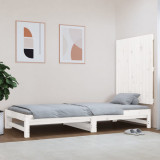 Tăblie de pat pentru perete, alb, 82,5x3x90 cm, lemn masiv pin, vidaXL