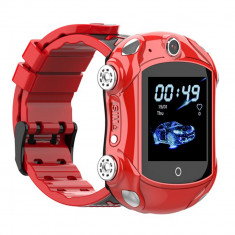 Ceas Smartwatch Pentru Copii, Wonlex KT14, Supercar, Rosu, SIM card, 4G, Rezistent la stropi accidentali IP54, Apel video foto