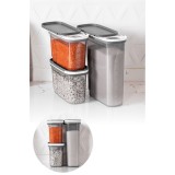 Set 3 cutii de depozitare alimente BNM3, Antracit