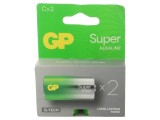 Baterii Alcaline GP C 1,5V Nere&icirc;ncărcabile &Oslash;26,2x50mm 2 Bucăți GP14A