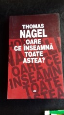 OARE CE INSEAMNA TOATE ASTEA? - THOMAS NAGEL foto