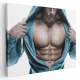 Tablou bust barbat musculos Tablou canvas pe panza CU RAMA 70x100 cm