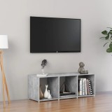 vidaXL Comodă TV, gri beton, 107x35x37 cm, PAL