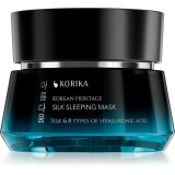 KORIKA Korean Heritage Silk &amp; 8 Types of Hyaluronic Acid Silk Sleeping Mask masca hidratanta si hranitoare pentru noapte 50 ml