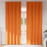 Perdele 2 pcs Portocaliu intens 245 x 140 cm Poliester