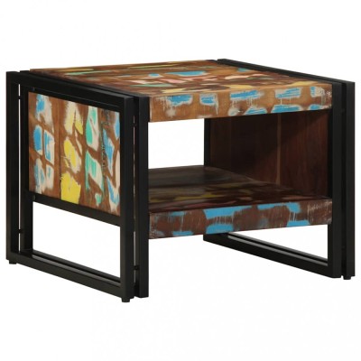 Gossi masuta de cafea multicolora 50x50x38 cm lemn masiv recuperat foto