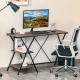 Cumpara ieftin HOMCOM Birou pentru munca la Birou Suport Computer Stil Industrial din Lemn, 120x48x78cm