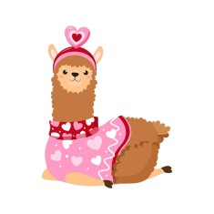 Sticker decorativ LLama, Multicolor, 85 cm, 3288ST foto