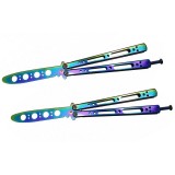 Cumpara ieftin Set 2 briceaguri, fluture-butterfly, pentru antrenament Balisong Butterfly, Cutit de antrenament