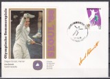 Germania 1988 - Jocurile Olimpice - Seul - Scrimă , Sabie - Arnd schmitt , FDC cu Semnatură