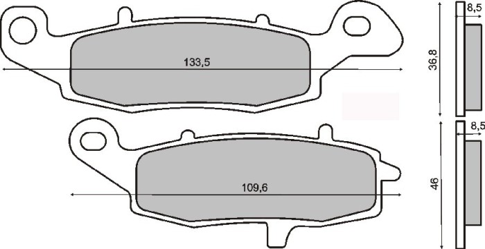 Placute frana (Sinter) Suzuki GSF 600 &#039;00-&#039;04 /GSX 600 &#039;98-&#039;05 Cod Produs: MX_NEW 225101243RM