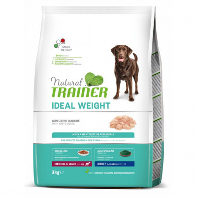 Trainer Natural Ideal Weight White Meats Adult Medium &amp;amp;amp; Maxi 3 kg foto