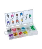 Set 100 sigurante auto mini 11x9mm in cutie de depozitare M`N`C 05716, MNC