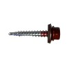 Suruburi autoforante 4.8x35 EPDM Rosu RAL 3011 pentru tigla metalica - 250 Bucati