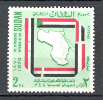 Sudan.1971 1 an Tratatul de la Tripoli MS.236 foto