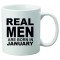 Cana alba personalizata &quot;Real Men are born in January&quot;, INOVATIX&reg;. 330ml