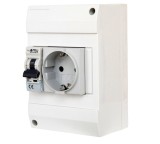 Priza aplicata schuko cu protectie copii si siguranta 1P C 16A 130x87mm IP20 230V AC 50 60Hz