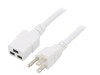 Cablu Alimentare 3x14AWG IEC C19 la NEMA 5-15 2m Alb 15A