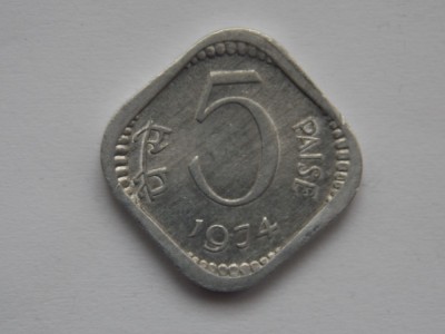 5 PAISE 1974 INDIA-AUNC foto