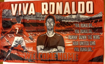 Steag fotbal - jucatorul RONALDO (Manchester United) foto