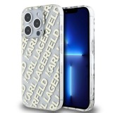 Husa iPhone 15 Pro Max Karl Lagerfeld IML Luxury, Fullover Logo, auriu, KLHCP15XHKFOEMD