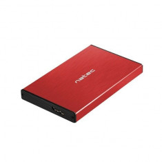 Carcasa de protectie pentru hdd extern , Natec , Rhino GO SATA USB 3.0, 2.5aA?At , rosu foto