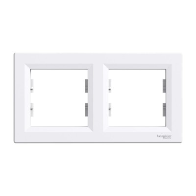 Rama Ornament 2 posturi Schneider Asfora alb EPH5800221 foto