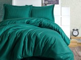Cumpara ieftin Lenjerie Elegant Stripe Petrol (Satin Deluxe)