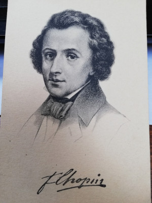 Carte postala Frederic Chopin, ed. Stengel, Oameni de seama, celebritati, rara foto