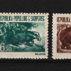 Albania, 1961 | Animale sălbatice indigene | Serie MNH - CV > 30 EUR | aph