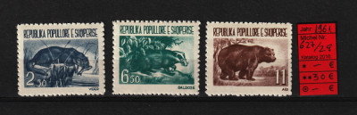 Albania, 1961 | Animale sălbatice indigene | Serie MNH - CV &amp;gt; 30 EUR | aph foto