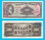 Mexic (p#54) 20 Pesos 1970 UNC &#039;Josepha Ortiz&#039; serie: J841025
