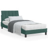 VidaXL Cadru de pat cu lumini LED, verde &icirc;nchis, 80x200 cm, catifea