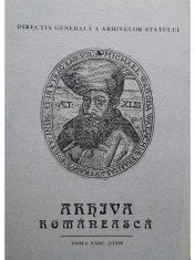 Adrian Adamache - Arhiva romaneasca, anul CLV, tom I, fascicula 2/1995 (Editia: 1995) foto