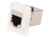 Conector adaptor CLIFF Cat 6 ecranat 8P8C RJ45, Plastic, Alb, CP30222SXW