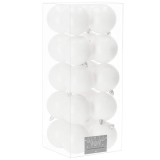 Set globuri de Craciun, 20 bucati, 8cm, alb mat Household NewTrend