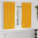vidaXL Draperii opace cu ocheți, 2 buc., galben muștar, catifea