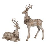 Cumpara ieftin Set 2 figurine Reni polirasina maro 12x5x20 cm, 12x5x12 cm