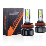 Set 2 Becuri LED H8/H9/H11 F2 COB, 100W, ventilator, 6500K, 12000LM, Universal