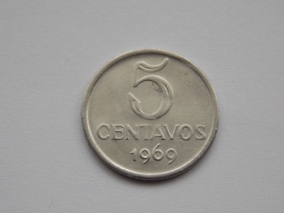 5 CENTAVOS 1969 BRAZILIA foto