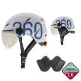 Casca trotineta electrica GLOOB Urban Alb-Albastru L, cu insertii detasabile