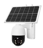 Camera de Supraveghere, Panou Solar , Model Dasgut, Rezistenta la Ploaie si Praf, Alb, Wifi IP66